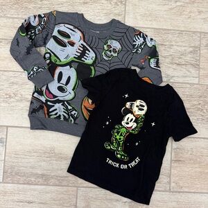Disney Mickey Halloween Sweatshirt and Tee 4T
